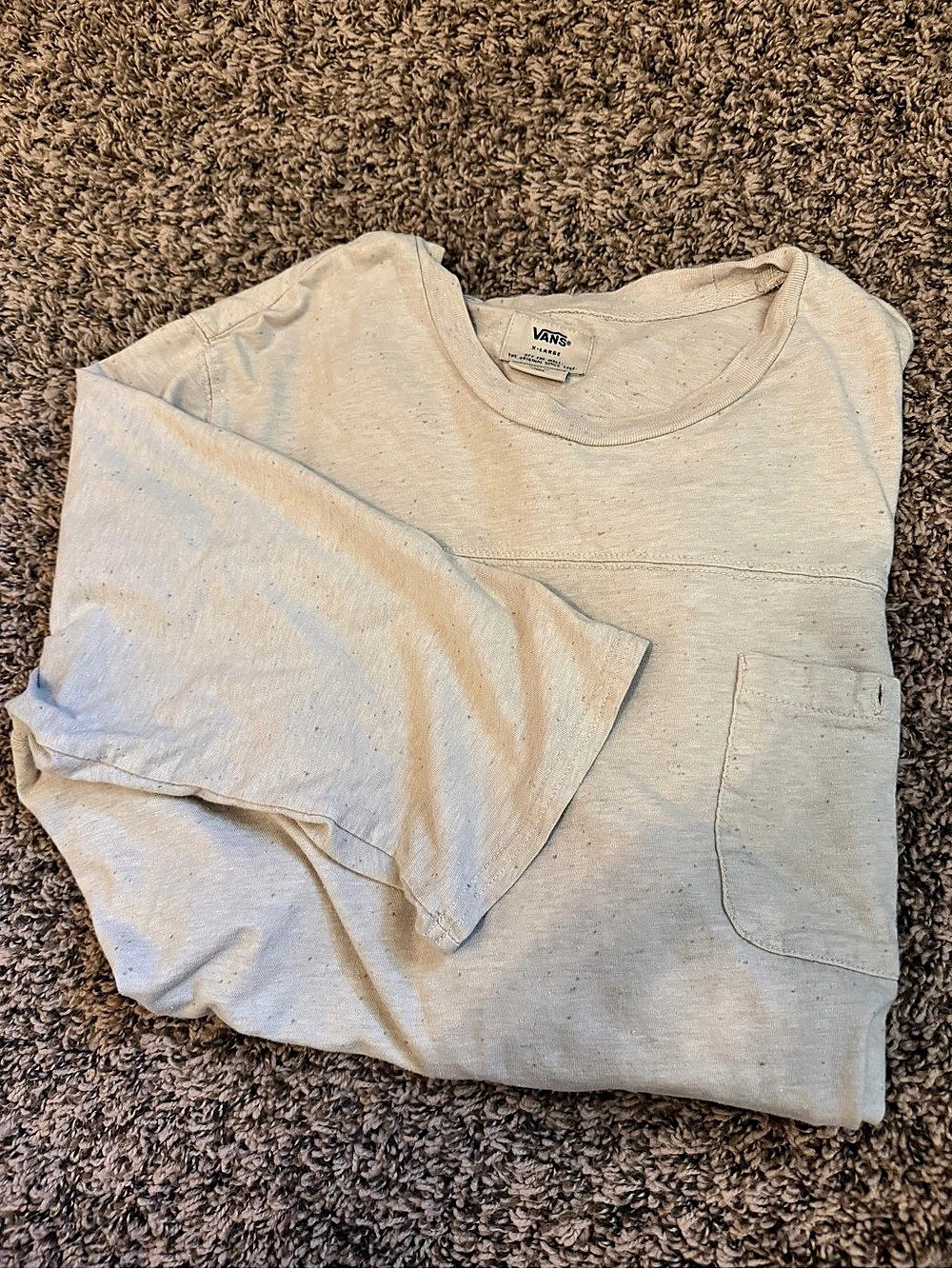 Vans Off The Wall Pocket Tee Short Sleeve Cream